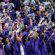 Students celebrate at the beginning of commencement ceremonies for New York University at Yankee Stadium in New York City May 21, 2014.
Andrew Burton/Getty Images